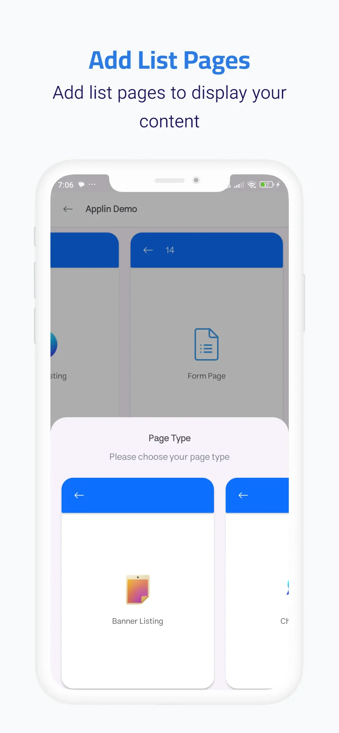 Add List in Applin App Builder