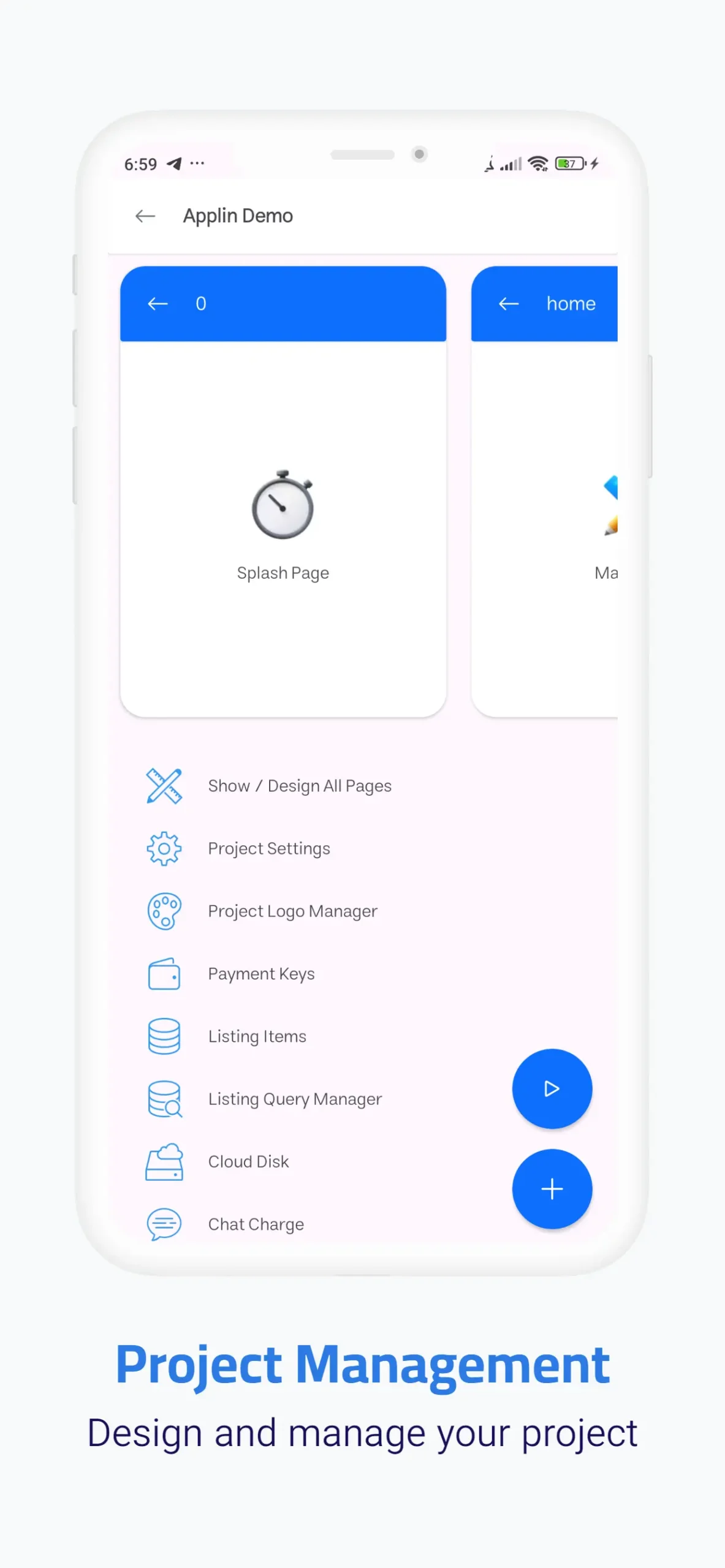 dashboard in Applin App Builder