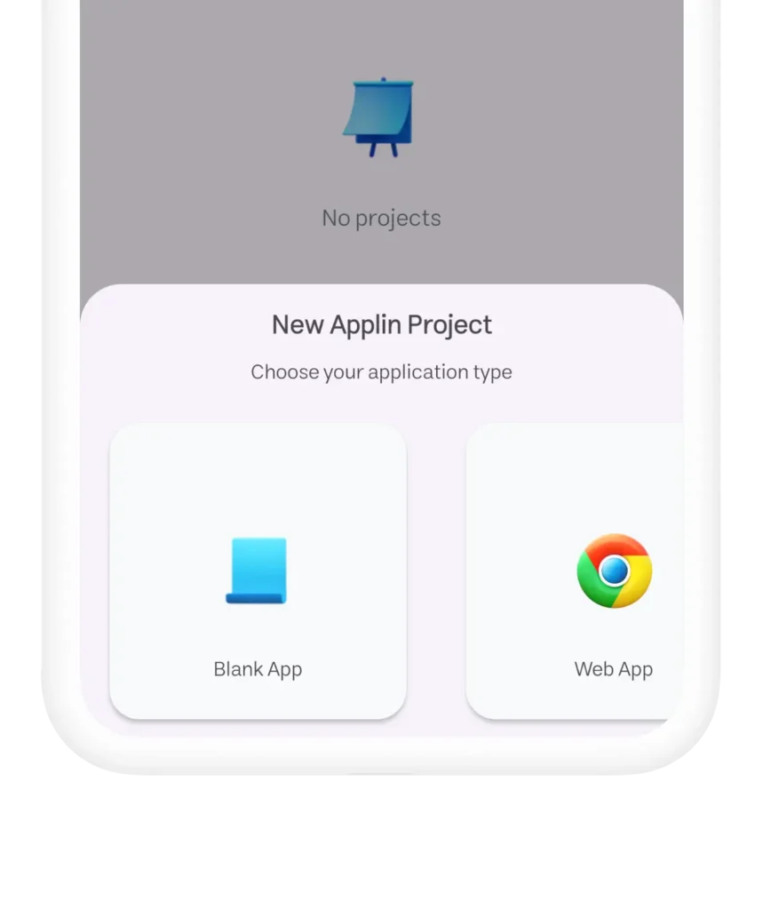 Add a project in Applin App Builder