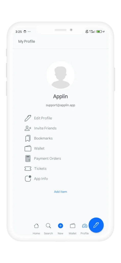 Profile Page in Applin App Builder