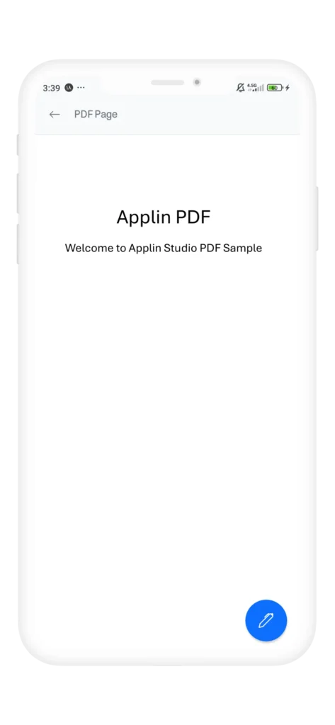 PDF Page in Applin App Builder