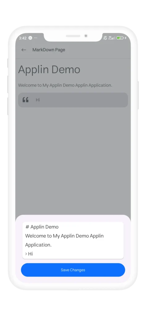 MarkDown page  in Applin App Builder