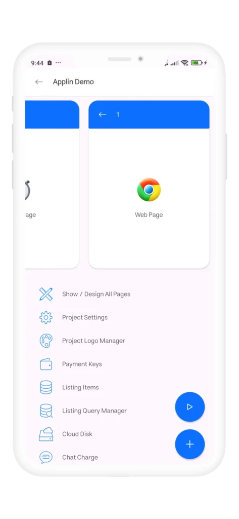 Manage Project  in Applin Studio App Builder