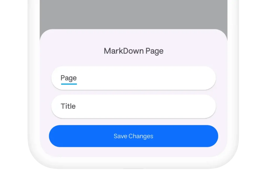 Select page properties editor